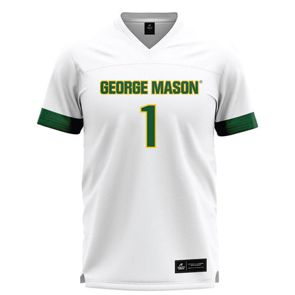 GMU - NCAA Women's Lacrosse : Emily Barnette - White Lacrosse Jersey-0