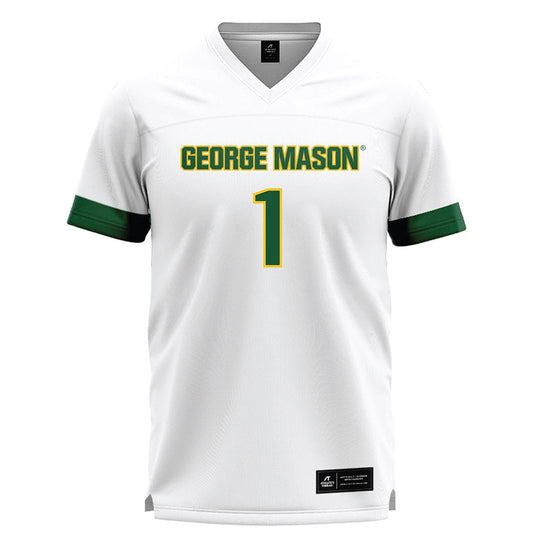 GMU - NCAA Women's Lacrosse : Emily Barnette - White Lacrosse Jersey-0