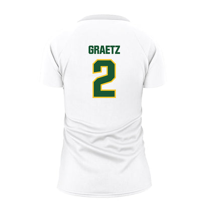 GMU - NCAA Women's Volleyball : Haley Graetz - White Volleyball Jersey-1