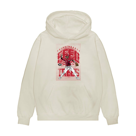 Georgia - NCAA Baseball : Kolby Branch - Caricature Premium Hooded Sweatshirt-0