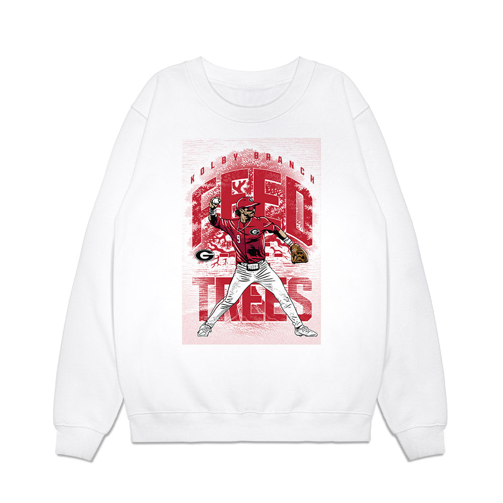 Georgia - NCAA Baseball : Kolby Branch - Caricature Premium Crewneck Sweatshirt-0