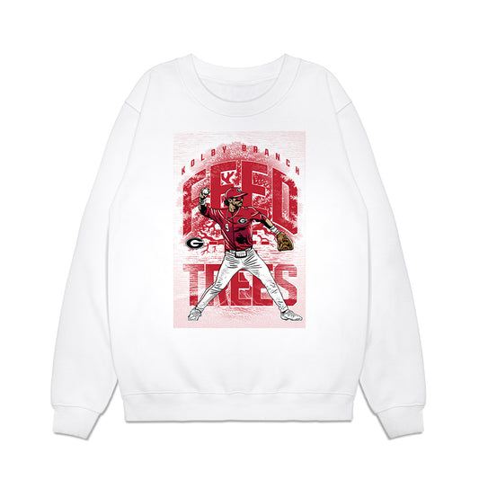 Georgia - NCAA Baseball : Kolby Branch - Caricature Premium Crewneck Sweatshirt-0