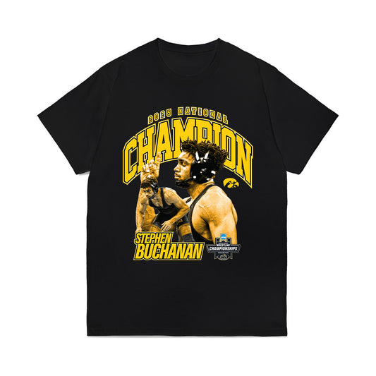 Iowa - NCAA Wrestling : Stephen Buchanan - Comfort Colors T-Shirt-0