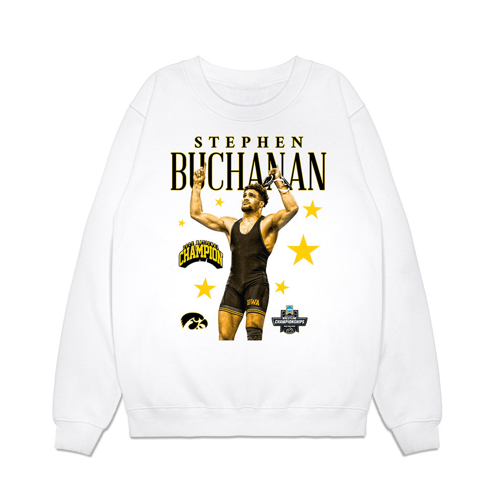 Iowa - NCAA Wrestling : Stephen Buchanan - Premium Crewneck Sweatshirt-0