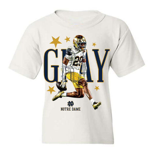 Notre Dame - NCAA Football : Christian Gray - Graphic Tee Youth T-Shirt-0