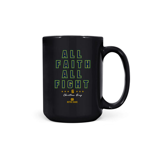 Notre Dame - NCAA Football : Christian Gray - All Faith, All Fight™ Coffee Mug-0