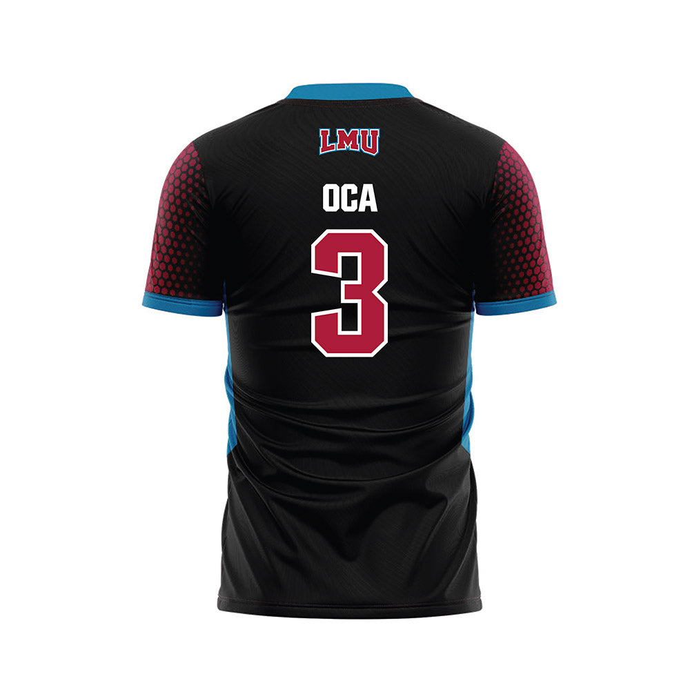 LMU - NCAA Women's Soccer : Natalie Oca - Black Soccer Jersey-1