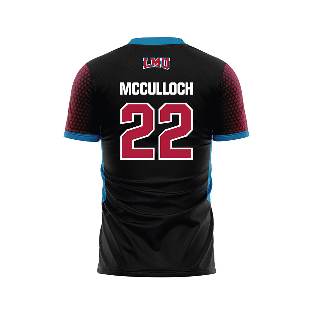 LMU - NCAA Women's Soccer : Caitlyn McCulloch - Black Soccer Jersey-1