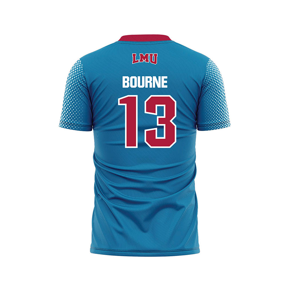 LMU - NCAA Women's Soccer : Cameron Bourne - Blue Soccer Jersey-1