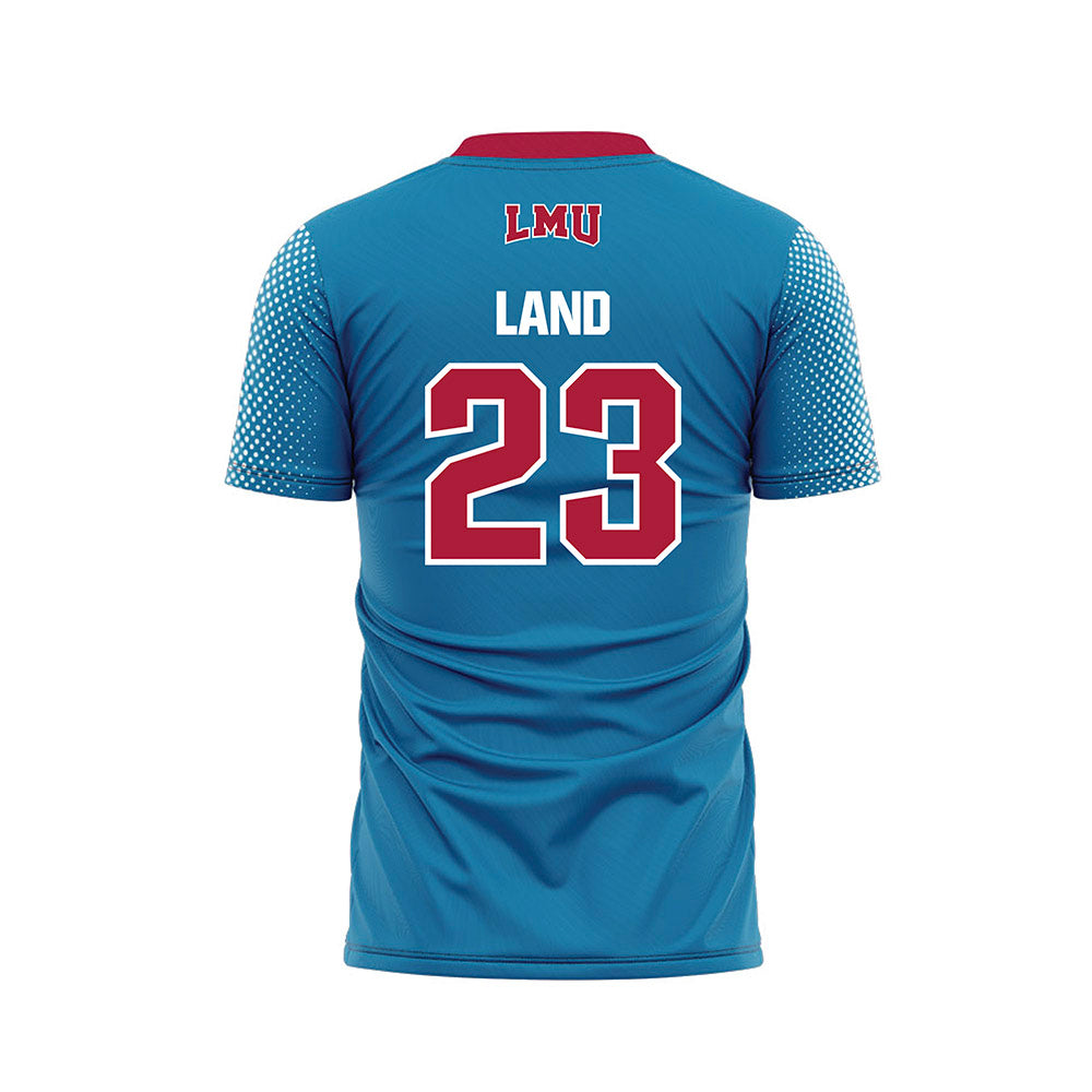LMU - NCAA Women's Soccer : Maci Land - Blue Soccer Jersey-1