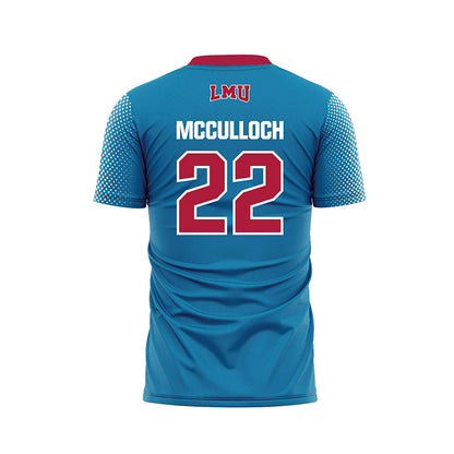 LMU - NCAA Women's Soccer : Caitlyn McCulloch - Blue Soccer Jersey-1