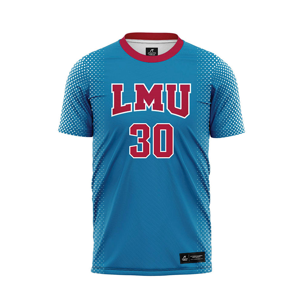 LMU - NCAA Women's Soccer : Sydney Schuler - Blue Soccer Jersey-0