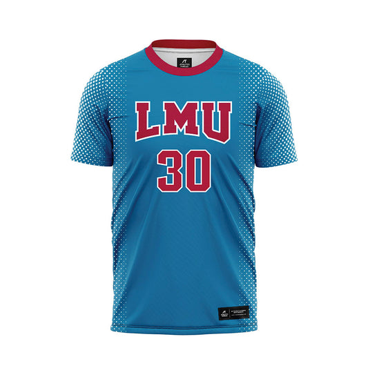 LMU - NCAA Women's Soccer : Sydney Schuler - Blue Soccer Jersey-0