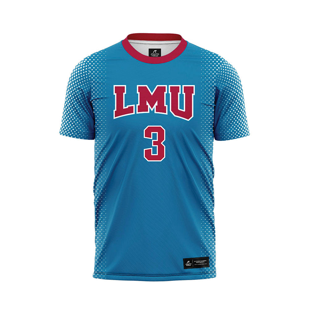 LMU - NCAA Women's Soccer : Natalie Oca - Blue Soccer Jersey-0