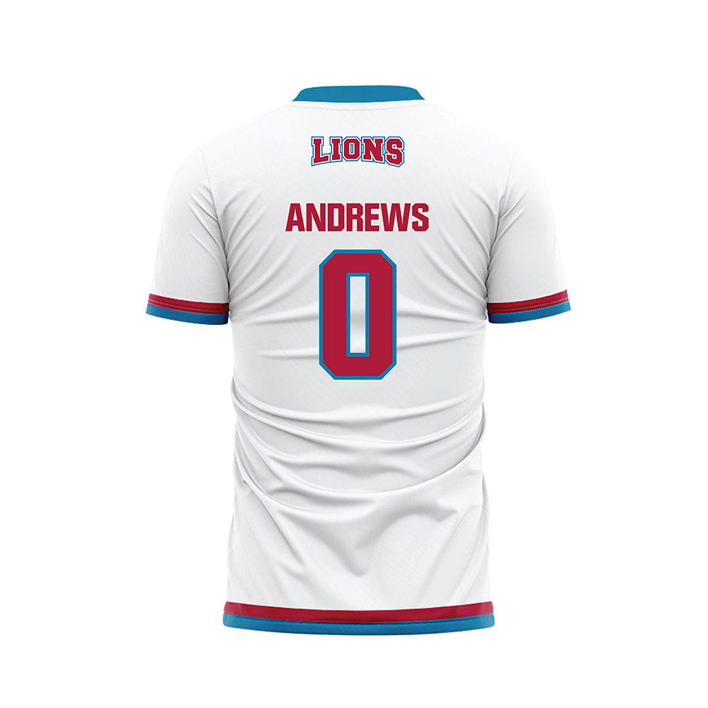 LMU - NCAA Women's Soccer : Elena Andrews - White Soccer Jersey-1