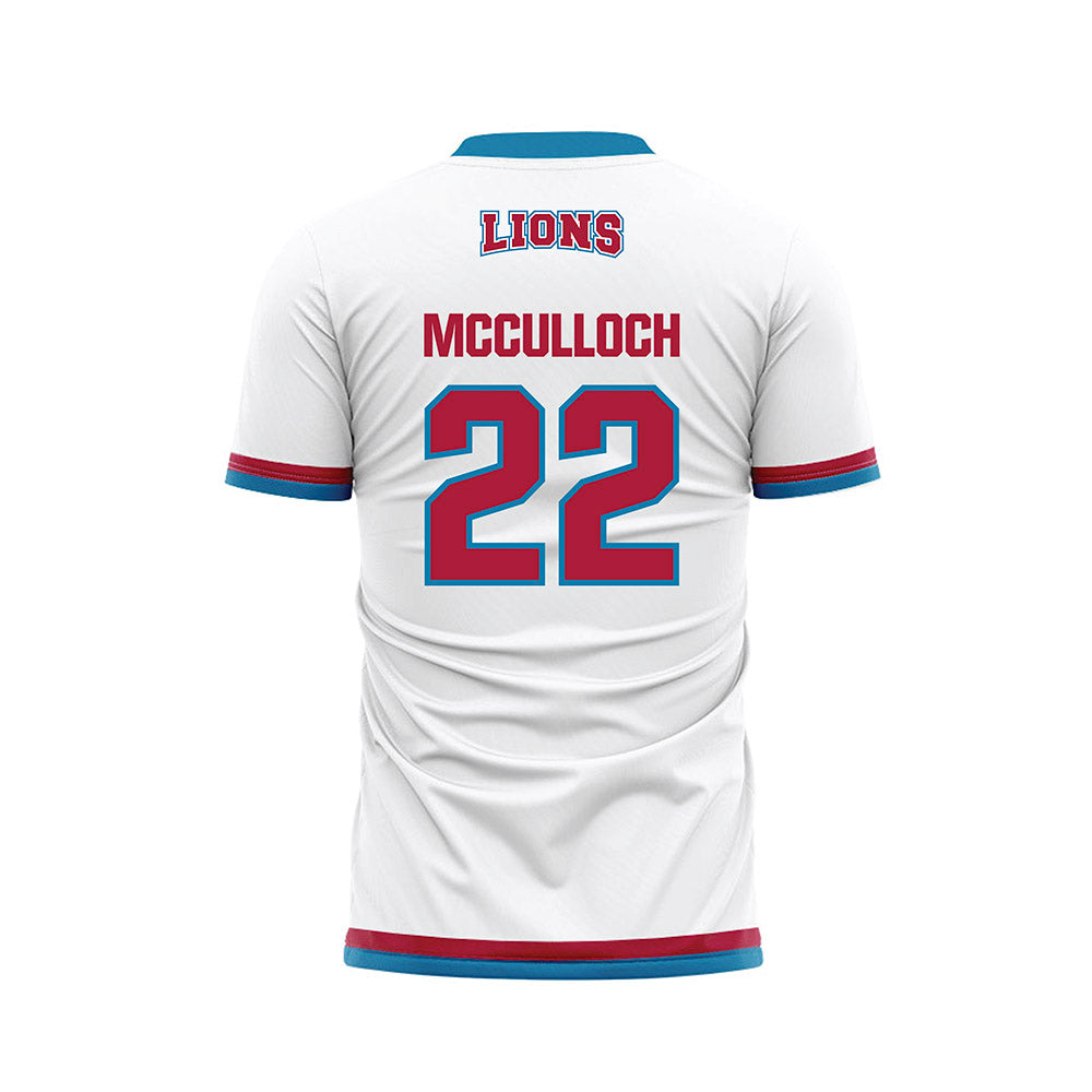 LMU - NCAA Women's Soccer : Caitlyn McCulloch - White Soccer Jersey-1