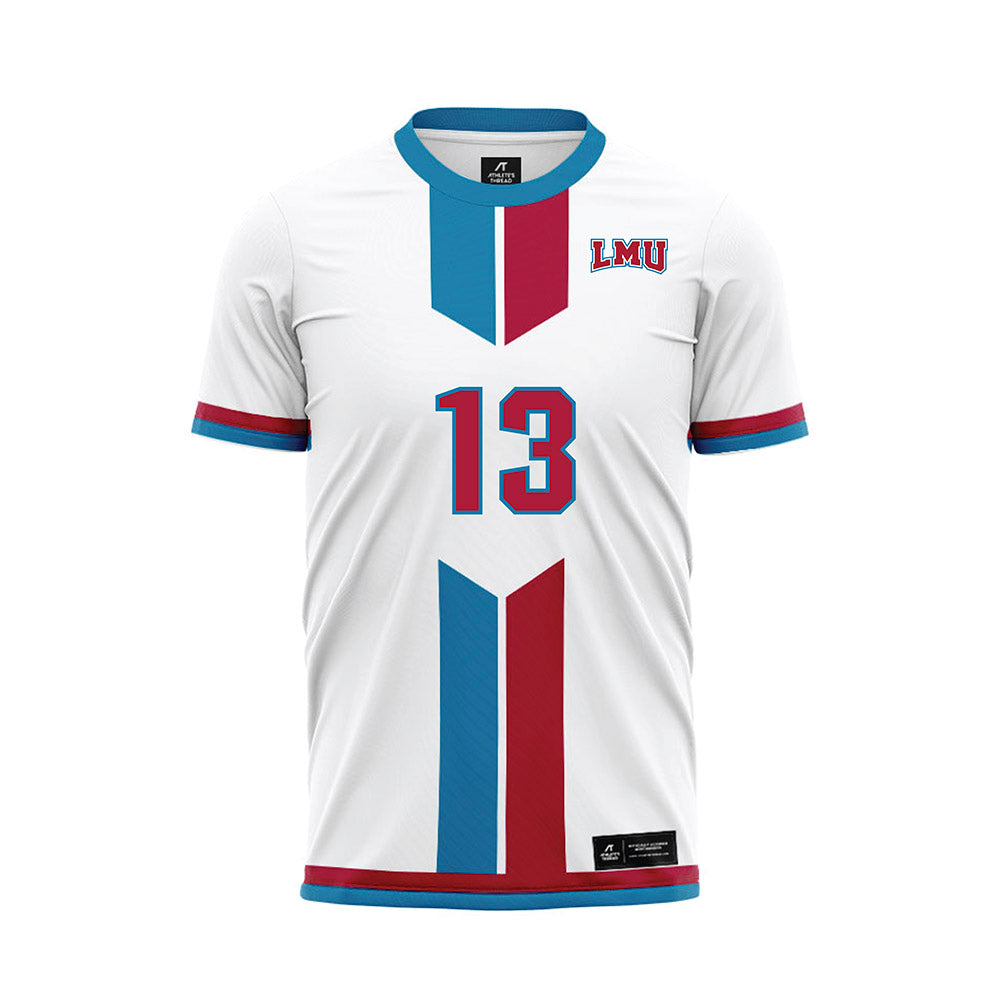 LMU - NCAA Women's Soccer : Cameron Bourne - White Soccer Jersey-0