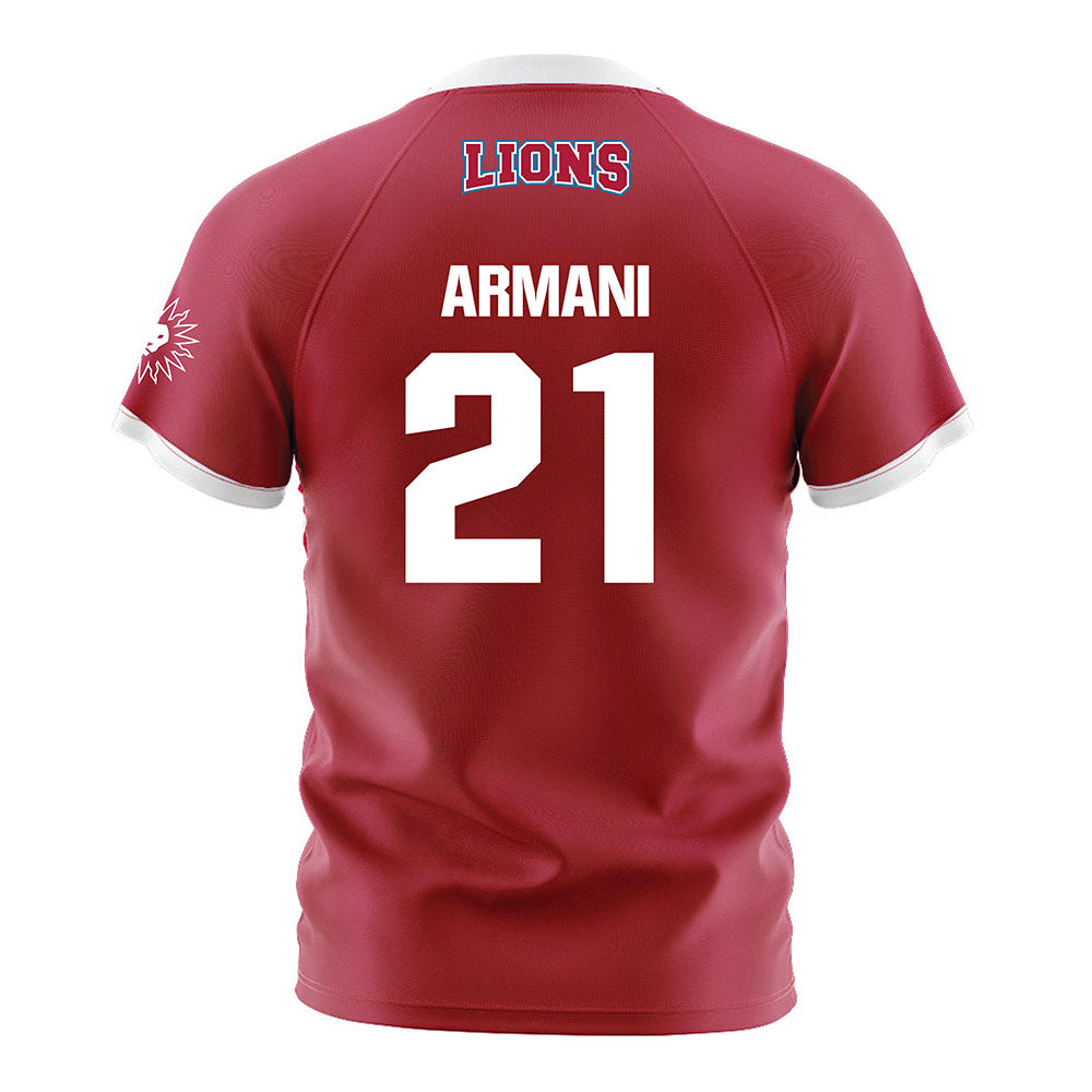 LMU - NCAA Men's Soccer : Tristan Armani - Red Soccer Jersey-1