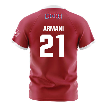 LMU - NCAA Men's Soccer : Tristan Armani - Red Soccer Jersey-1