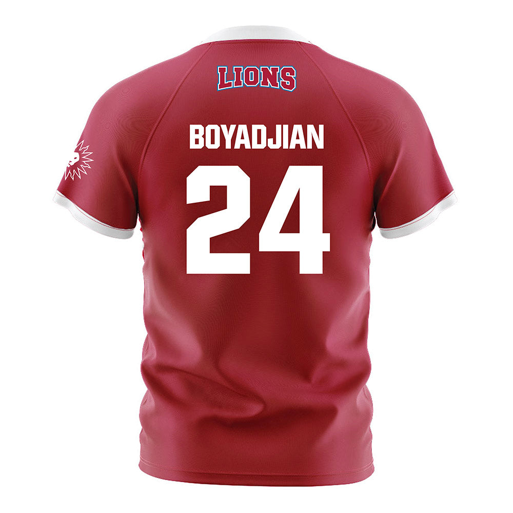 LMU - NCAA Men's Soccer : Anthony Boyadjian - Red Soccer Jersey-1