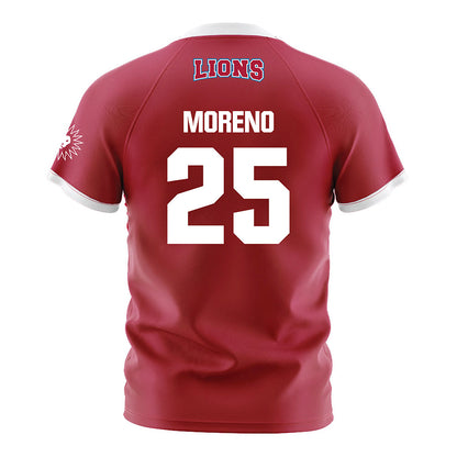 LMU - NCAA Men's Soccer : Greyson Moreno - Red Soccer Jersey-1