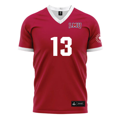 LMU - NCAA Men's Soccer : Viktor Milton - Red Soccer Jersey-0