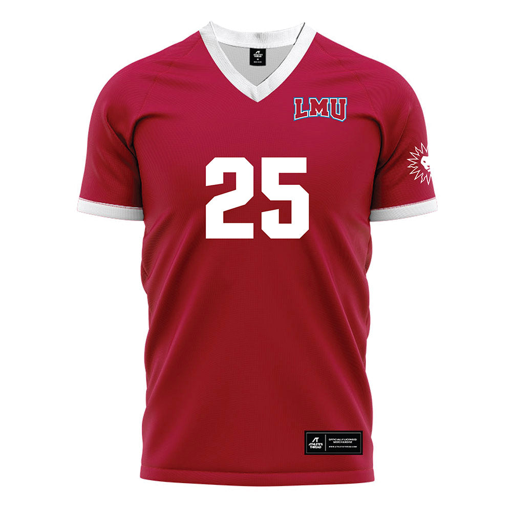 LMU - NCAA Men's Soccer : Greyson Moreno - Red Soccer Jersey-0