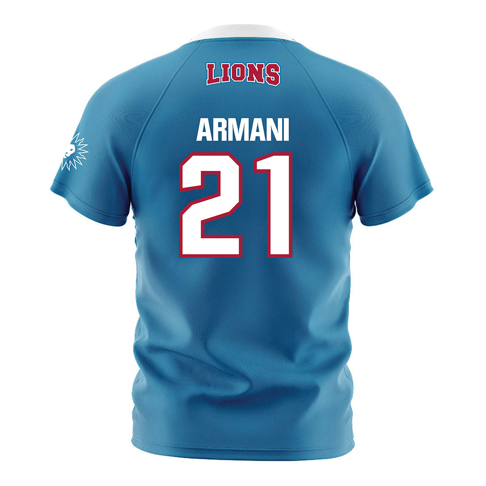 LMU - NCAA Men's Soccer : Tristan Armani - Blue Soccer Jersey-1
