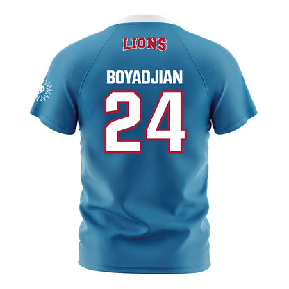 LMU - NCAA Men's Soccer : Anthony Boyadjian - Blue Soccer Jersey-1