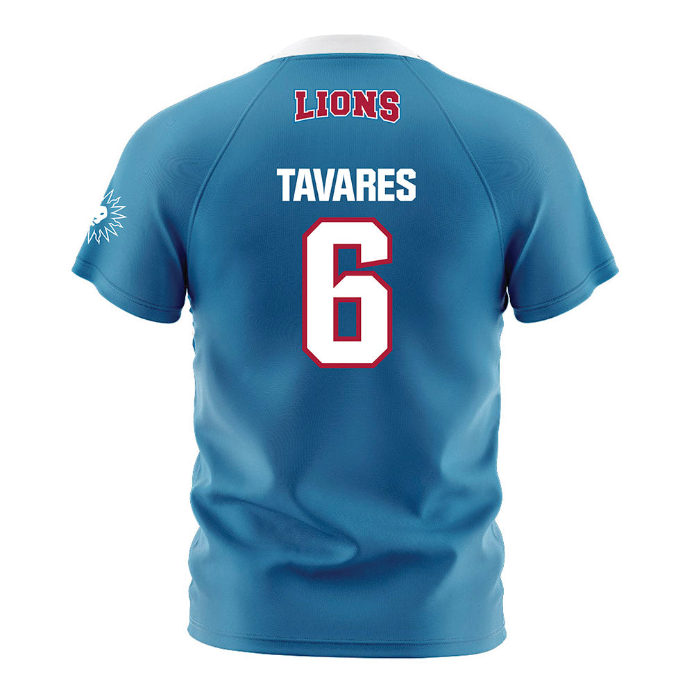 LMU - NCAA Men's Soccer : Hugo Tavares - Blue Soccer Jersey-1