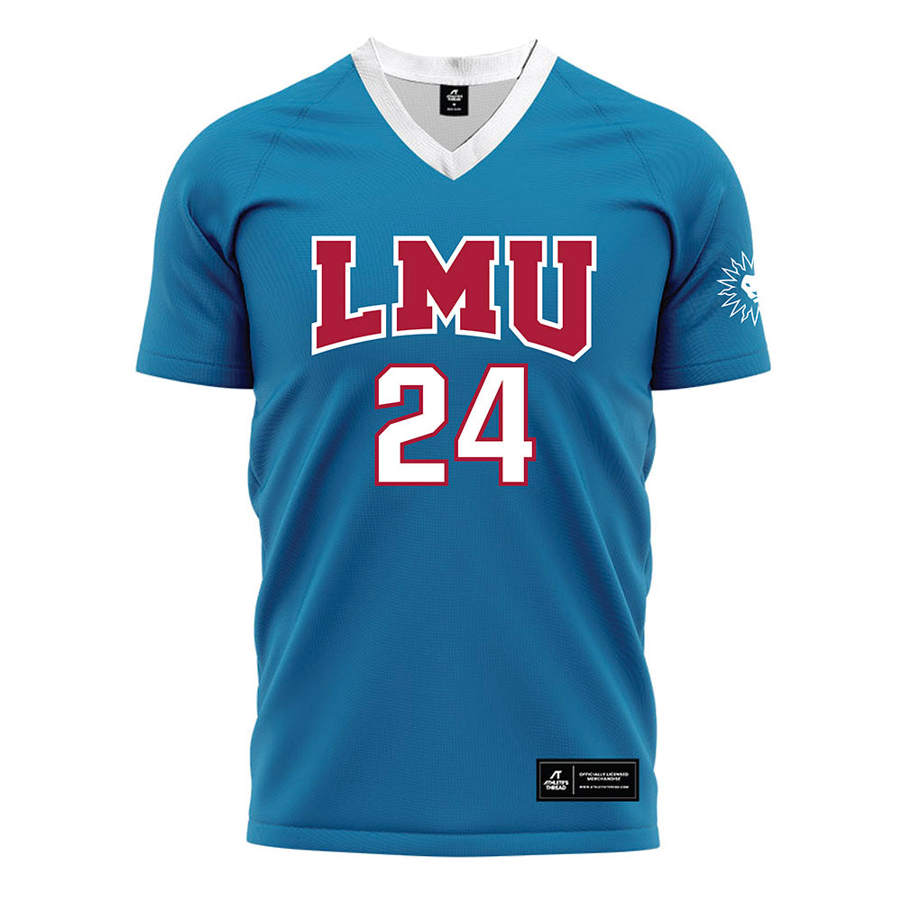 LMU - NCAA Men's Soccer : Anthony Boyadjian - Blue Soccer Jersey-0