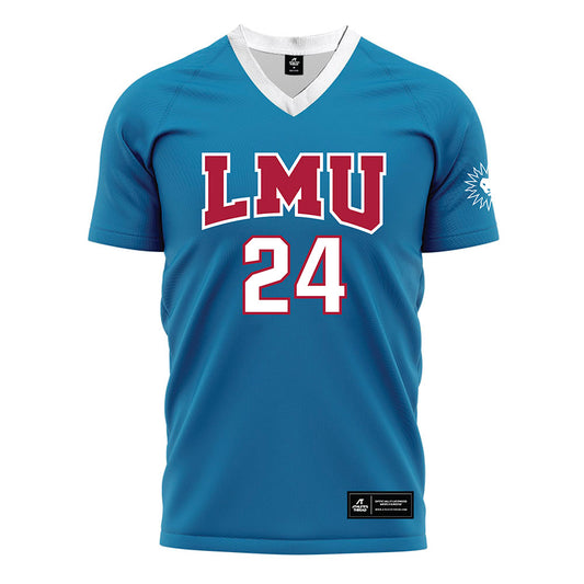LMU - NCAA Men's Soccer : Anthony Boyadjian - Blue Soccer Jersey-0