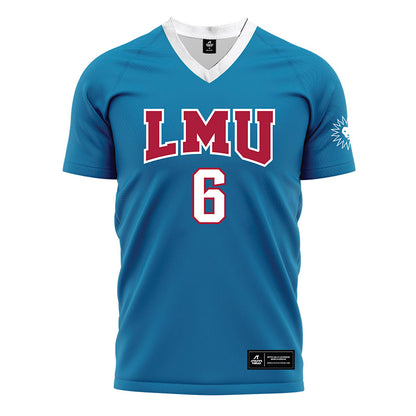 LMU - NCAA Men's Soccer : Hugo Tavares - Blue Soccer Jersey-0