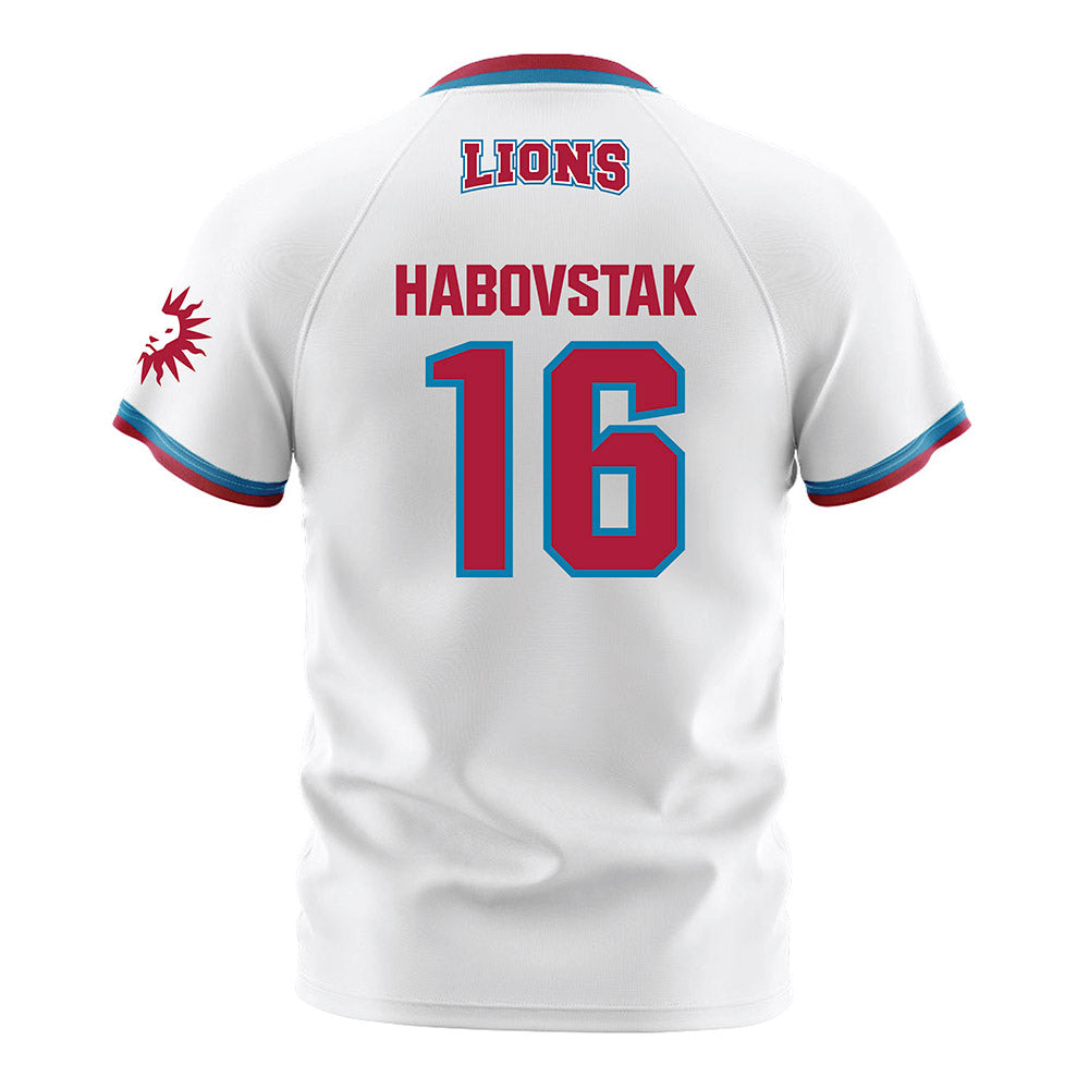 LMU - NCAA Men's Soccer : Mathew Habovstak - White Soccer Jersey-1