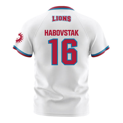 LMU - NCAA Men's Soccer : Mathew Habovstak - White Soccer Jersey-1