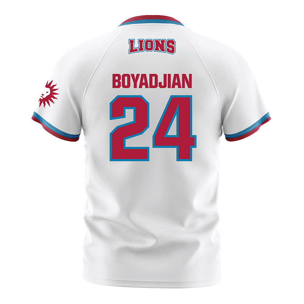 LMU - NCAA Men's Soccer : Anthony Boyadjian - White Soccer Jersey-1