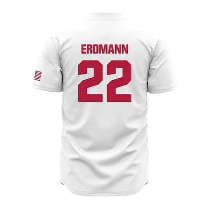 LMU - NCAA Baseball : Eric Erdmann - White Jersey-1