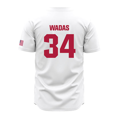 LMU - NCAA Baseball : Zach Wadas - White Jersey-1