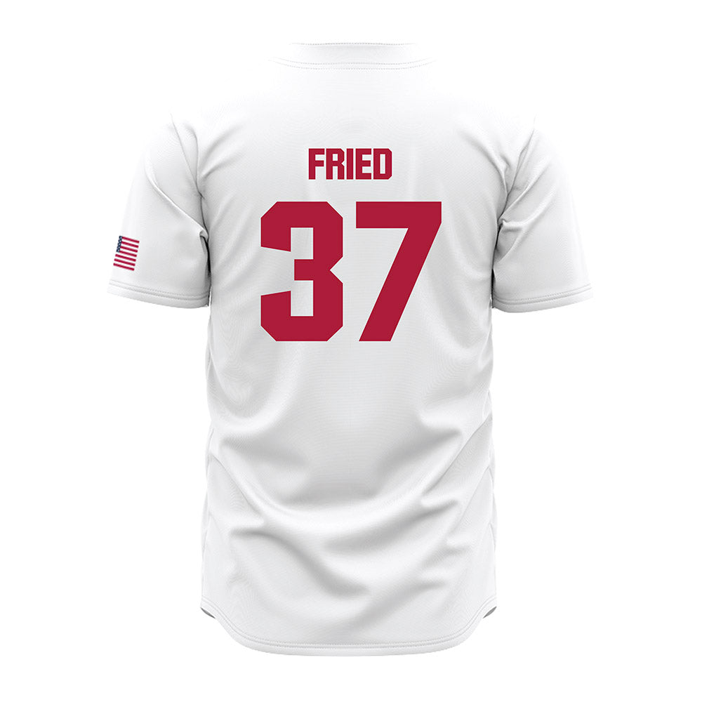 LMU - NCAA Baseball : Jacob Fried - White Jersey-1