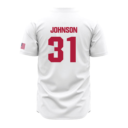 LMU - NCAA Baseball : Alec Johnson - White Jersey-1