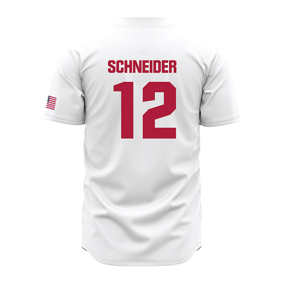 LMU - NCAA Baseball : Max Schneider - White Jersey-1