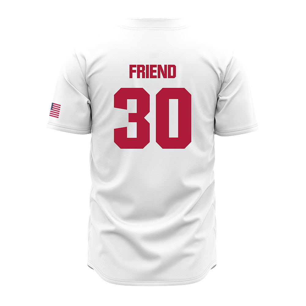 LMU - NCAA Baseball : Travis Friend - White Jersey-1