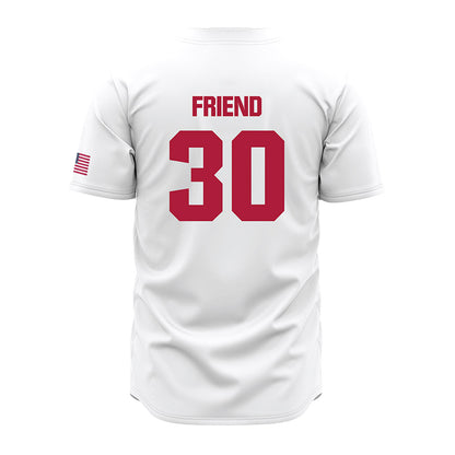 LMU - NCAA Baseball : Travis Friend - White Jersey-1