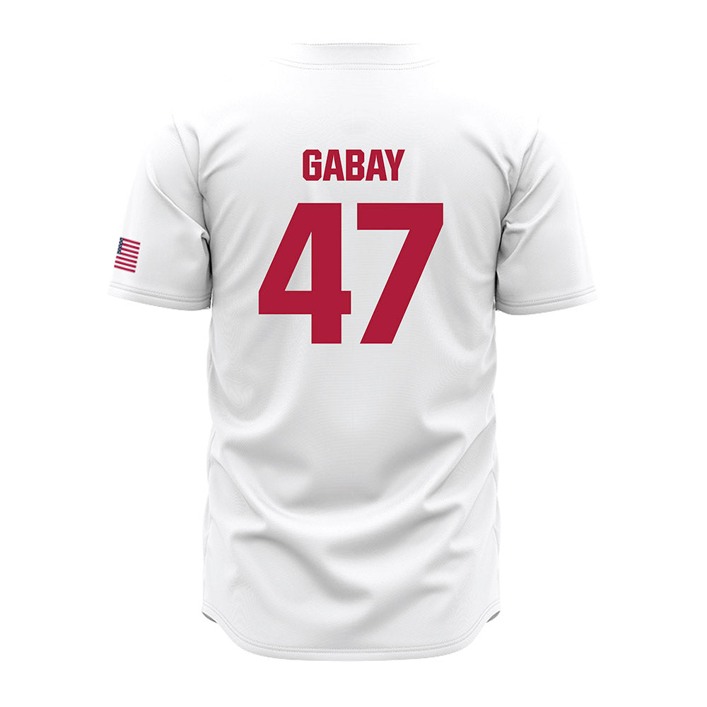 LMU - NCAA Baseball : Lucas Gabay - White Jersey-1