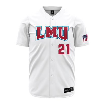 LMU - NCAA Baseball : Niko Riera - White Jersey-0