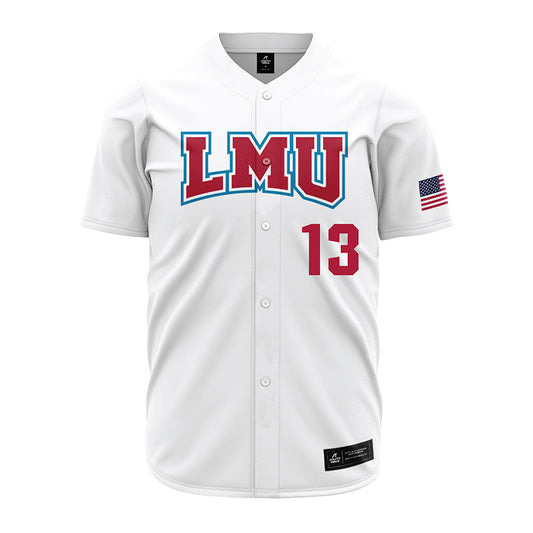 LMU - NCAA Baseball : Caleb Sweeney - White Jersey-0