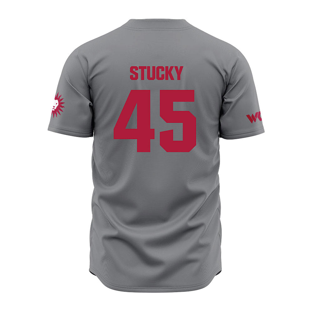 LMU - NCAA Baseball : Cole Stucky - Grey Jersey-1