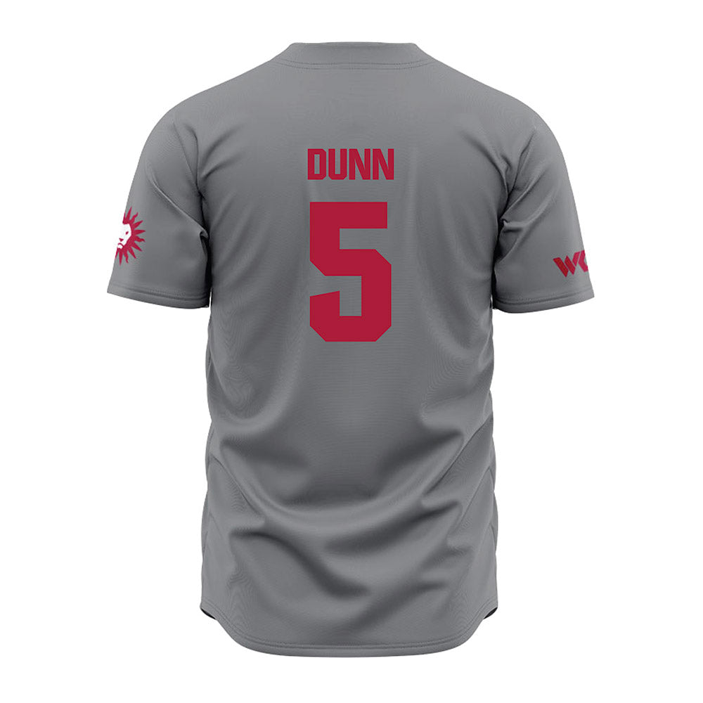 LMU - NCAA Baseball : JD Dunn - Grey Jersey-1