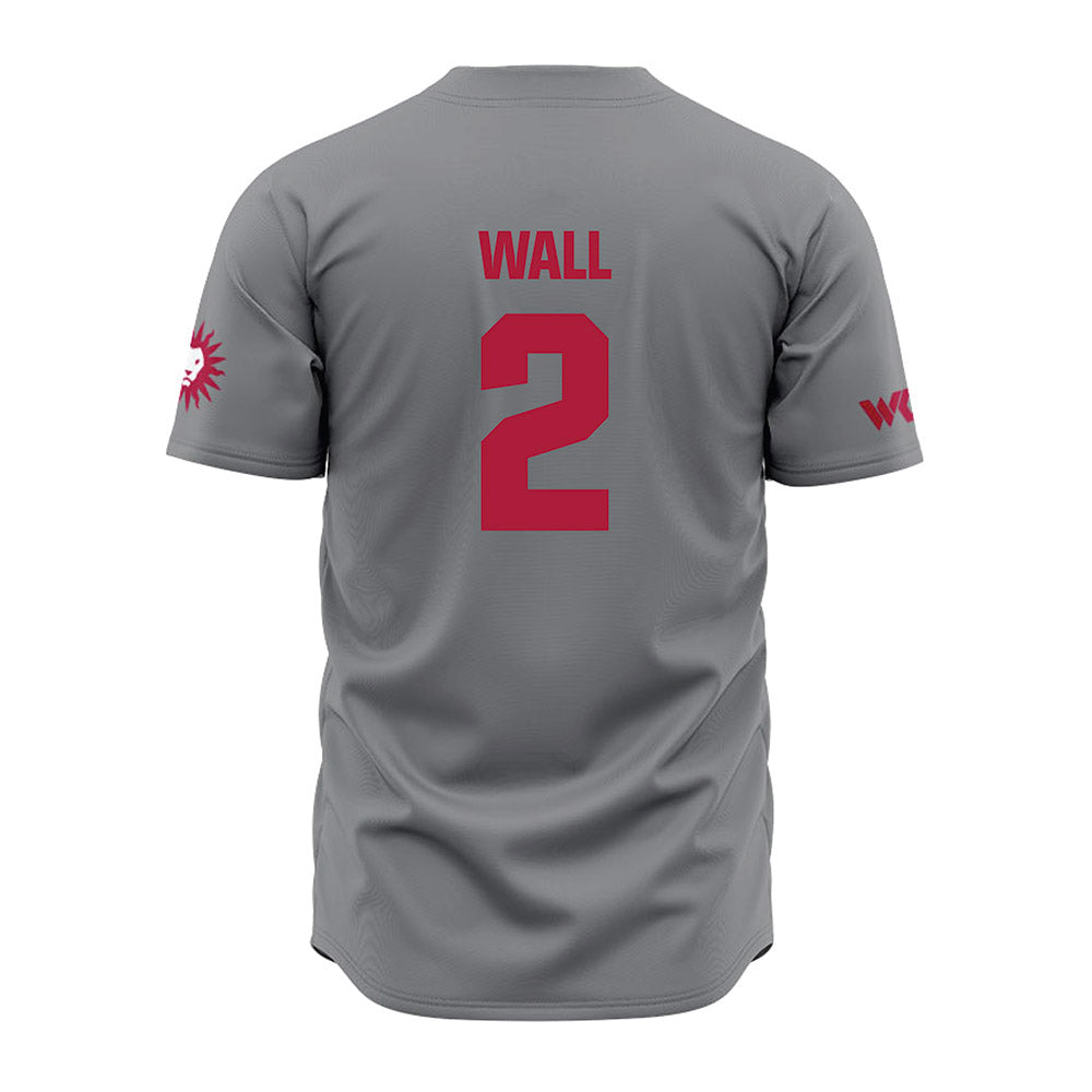 LMU - NCAA Baseball : Jaxson Wall - Grey Jersey-1