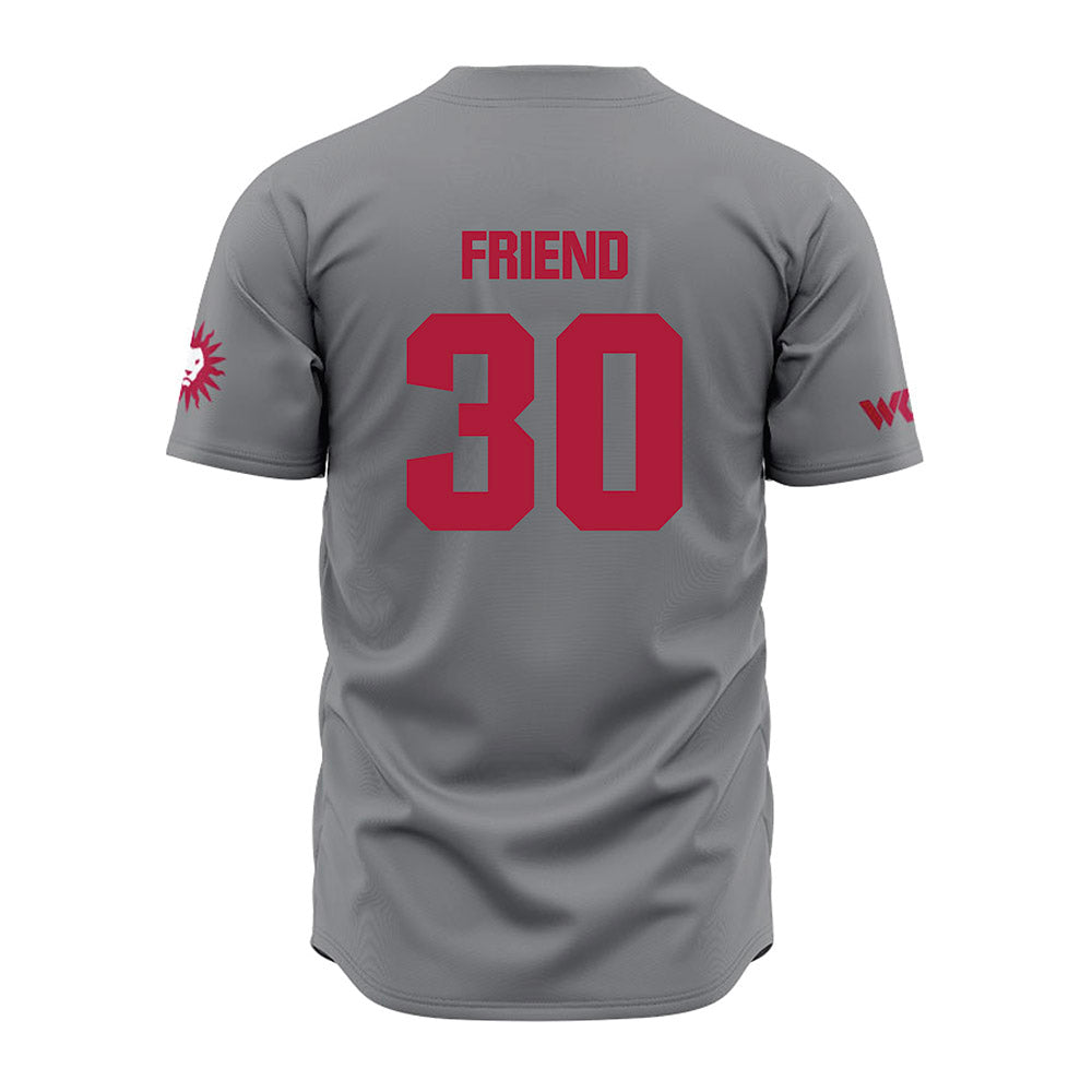 LMU - NCAA Baseball : Travis Friend - Grey Jersey-1